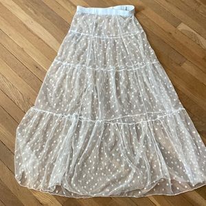 Large sheet white polka dot slip dress in excellent condition from Shein